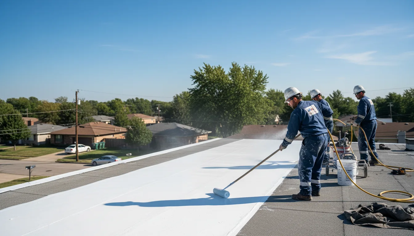 Commercial roof coating in Woodford, WI near me